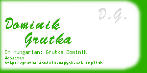 dominik grutka business card